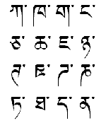 Tibetan alphabet